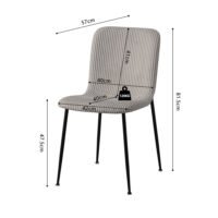 Chaise 'Alice' Gris clair