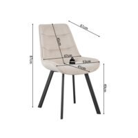 Chaise 'Amelie' Sable