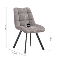 Chaise 'Lizzy' Gris clair