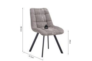 Chaise 'Lizzy' Gris clair