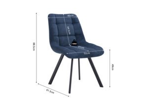 Chaise 'Lizzy' Bleu