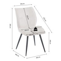 NEW - Chaise 'Faye' Ecru