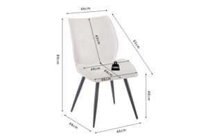 NEW - Chaise 'Faye' Ecru