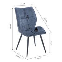 NEW - Chaise 'Faye' Blue