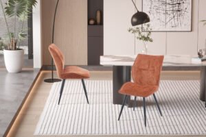 NEW - Chaise 'Faye' Rouille