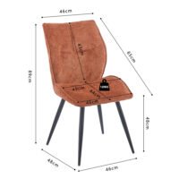 NEW - Chaise 'Faye' Rouille