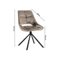 Chaise 'Dante' Taupe