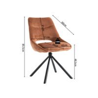 Chaise 'Dante' Rouille