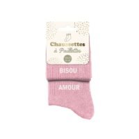 CHAUSSETTES PAILLETTES DUO BISOU AMOUR