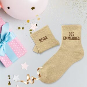 CHAUSSETTES PAILLETTES DUO REINE DES EMMERDES