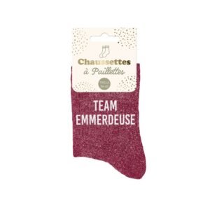 CHAUSSETTES PAILLETTES TEAM EMMERDEUSE